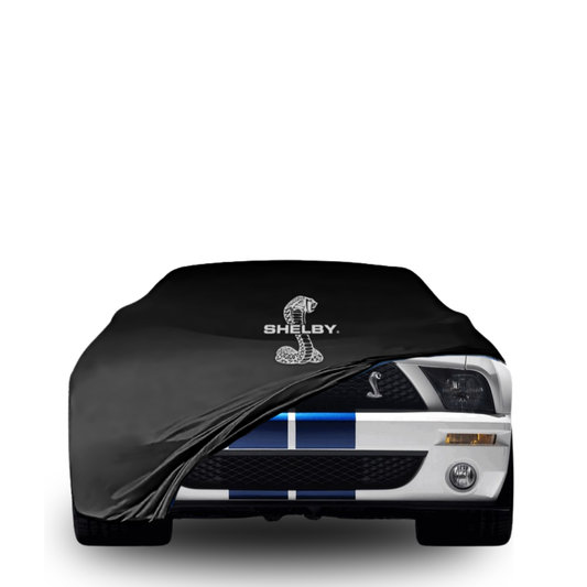 Indoor car cover for Shelby GT (2007–2008) with centered Shelby logo